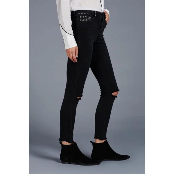 Free People Studded Payton Skinny Jeans - Picture 5 of 14